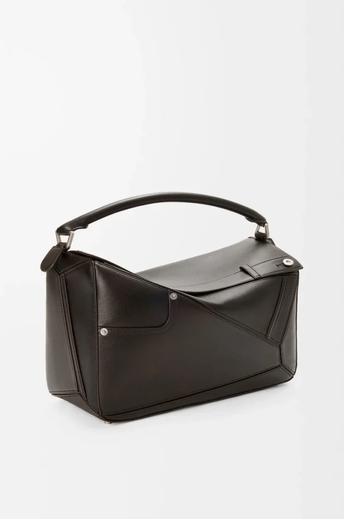 Panta large Puzzle bag in shiny calfskin Vintage Brown Panta large Puzzle bag in shiny calfskin Vintage Brown