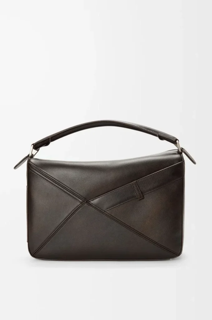 Panta large Puzzle bag in shiny calfskin Vintage Brown Panta large Puzzle bag in shiny calfskin Vintage Brown