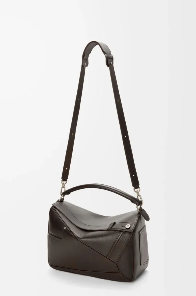 Panta large Puzzle bag in shiny calfskin Vintage Brown Panta large Puzzle bag in shiny calfskin Vintage Brown