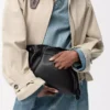 Panta medium Flamenco clutch in shiny calfskin Black