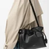 Panta medium Flamenco clutch in shiny calfskin Black