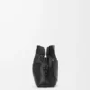 Panta medium Flamenco clutch in shiny calfskin Black