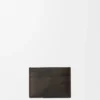 Panta plain cardholder in shiny calfskin Vintage Brown