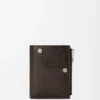 Panta slim compact wallet in shiny calfskin Vintage Brown Panta slim compact wallet in shiny calfskin Vintage Brown
