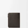 Panta slim compact wallet in shiny calfskin Vintage Brown Panta slim compact wallet in shiny calfskin Vintage Brown