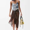 Pareo in cotton Black/Brown