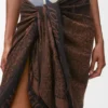 Pareo in cotton Black/Brown