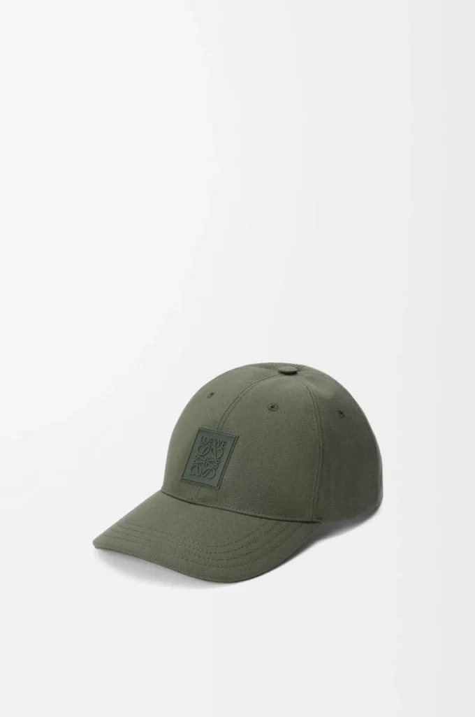 Patch cap in canvas Khaki Green