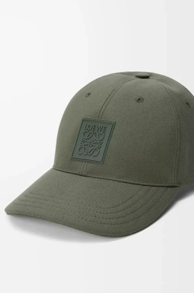 Patch cap in canvas Khaki Green