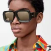 Paula's Ibiza dive in mask sunglasses Black/Silver