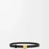 Pebble belt in smooth calfskin Black/Gold