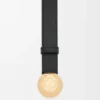 Pebble belt in smooth calfskin Black/Gold