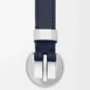 Pebble belt in smooth calfskin Deep Navy/Palladium