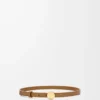 Pebble belt in smooth calfskin Oak/Gold