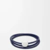 Pebble bracelet in calfskin Abyss Blue