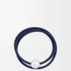 Pebble bracelet in calfskin Abyss Blue