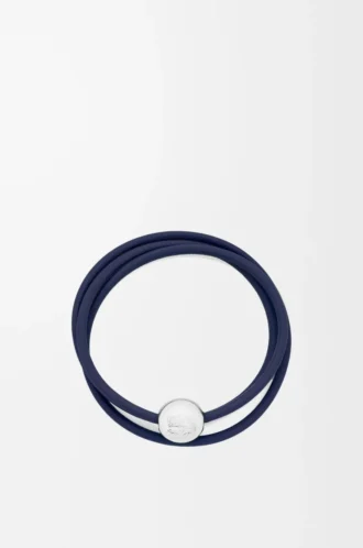 Pebble bracelet in calfskin Abyss Blue