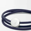 Pebble bracelet in calfskin Abyss Blue