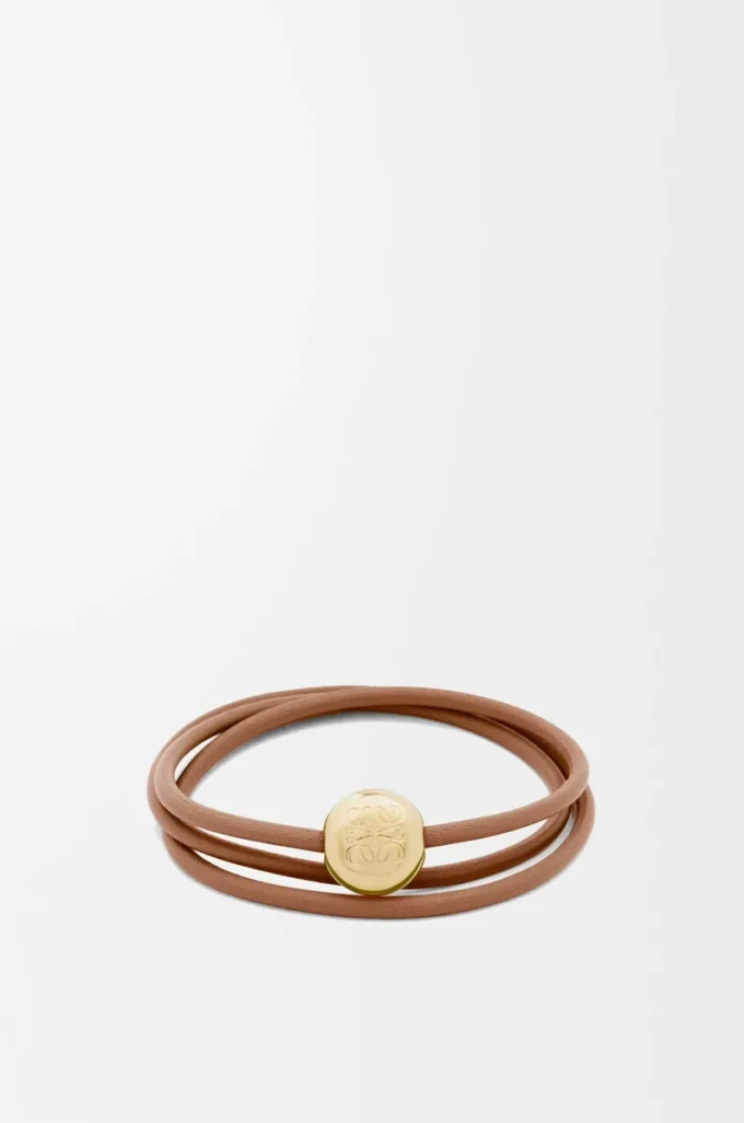 Pebble bracelet in calfskin Warm Desert