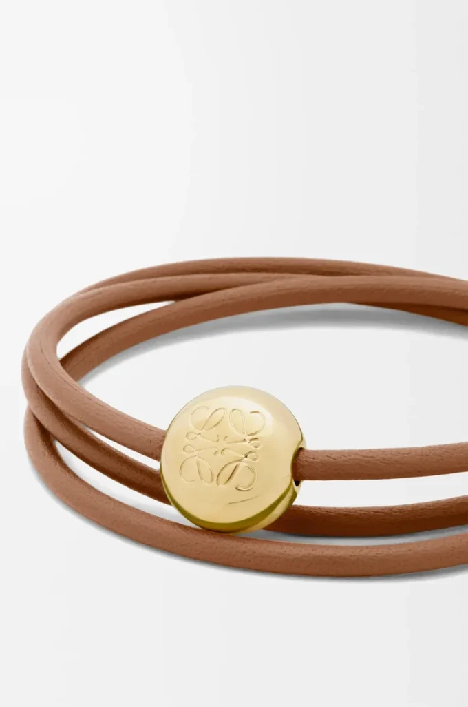 Pebble bracelet in calfskin Warm Desert