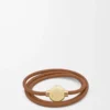 Pebble bracelet in calfskin Warm Desert/Gold