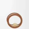 Pebble bracelet in calfskin Warm Desert/Gold