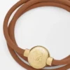 Pebble bracelet in calfskin Warm Desert/Gold