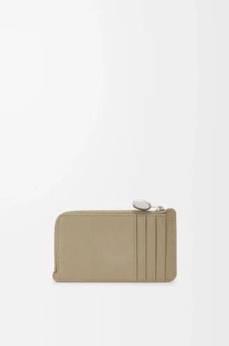 Pebble coin cardholder in pebble grained calfskin Clay