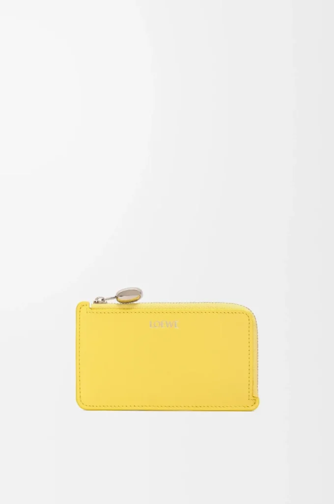 Pebble coin cardholder in shiny nappa calfskin Baby Corn Pebble coin cardholder in shiny nappa calfskin Baby Corn