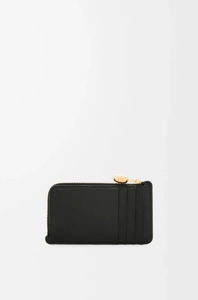 Pebble coin cardholder in shiny nappa calfskin Black Pebble coin cardholder in shiny nappa calfskin Black