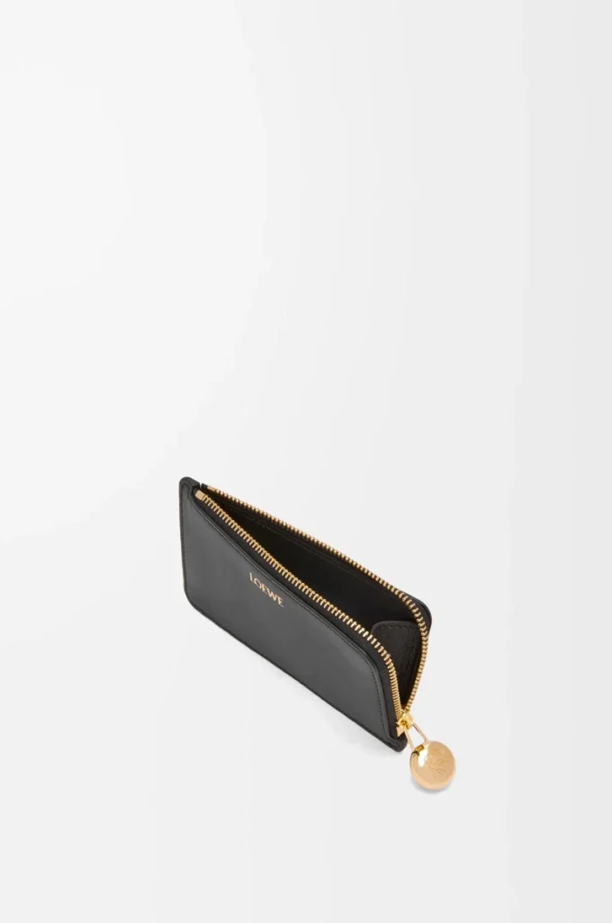 Pebble coin cardholder in shiny nappa calfskin Black Pebble coin cardholder in shiny nappa calfskin Black
