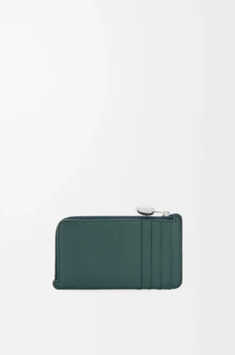 Pebble coin cardholder in shiny nappa calfskin Deep Forest