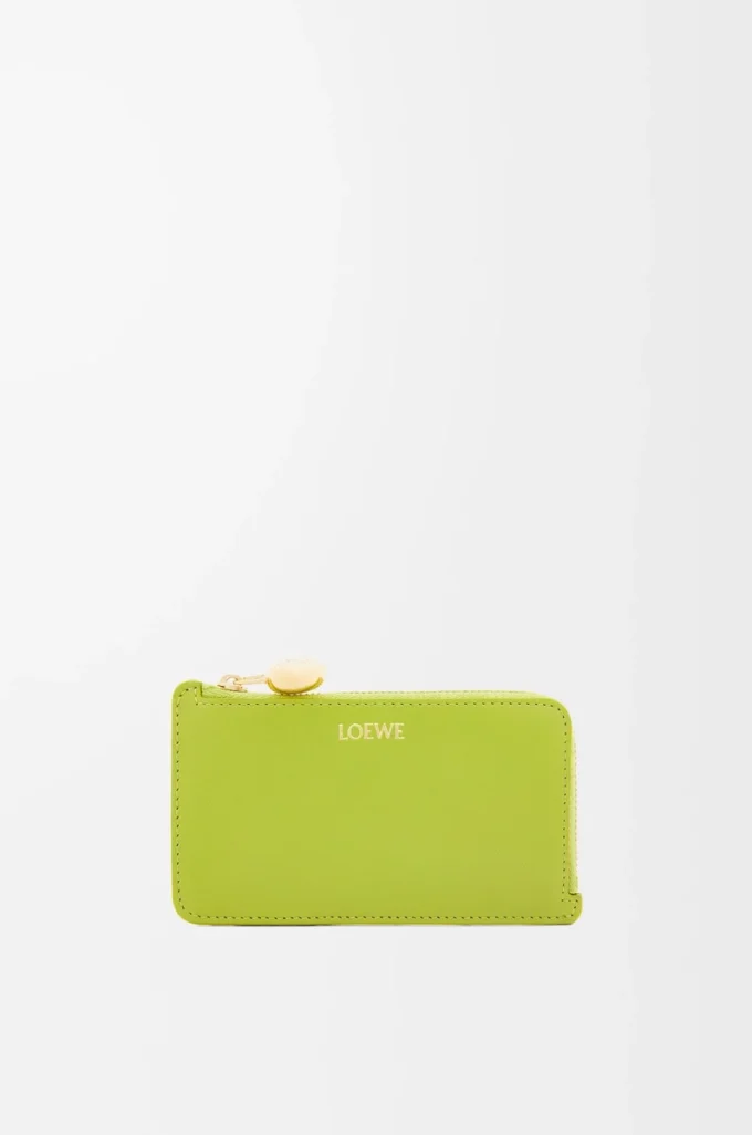 Pebble coin cardholder in shiny nappa calfskin Meadow Green Pebble coin cardholder in shiny nappa calfskin Meadow Green