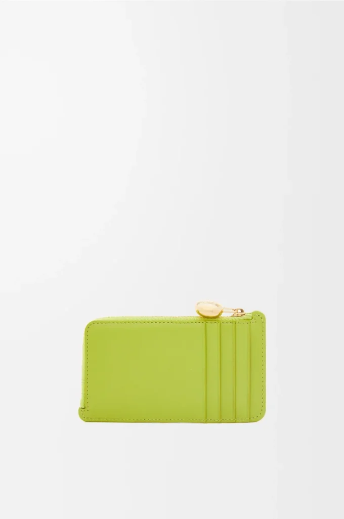 Pebble coin cardholder in shiny nappa calfskin Meadow Green Pebble coin cardholder in shiny nappa calfskin Meadow Green