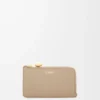 Pebble coin cardholder in shiny nappa calfskin Sand Pebble coin cardholder in shiny nappa calfskin Sand