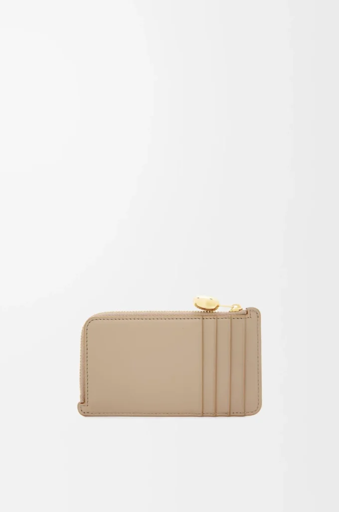 Pebble coin cardholder in shiny nappa calfskin Sand Pebble coin cardholder in shiny nappa calfskin Sand