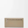 Pebble continental wallet in mini grain calfskin Clay