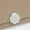 Pebble continental wallet in mini grain calfskin Clay