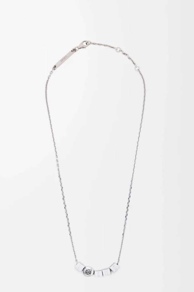 Pebble Cube necklace in sterling silver Silver Pebble Cube necklace in sterling silver Silver