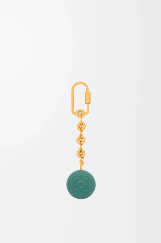 Pebble keyring Vetiver/Gold Pebble keyring Vetiver/Gold