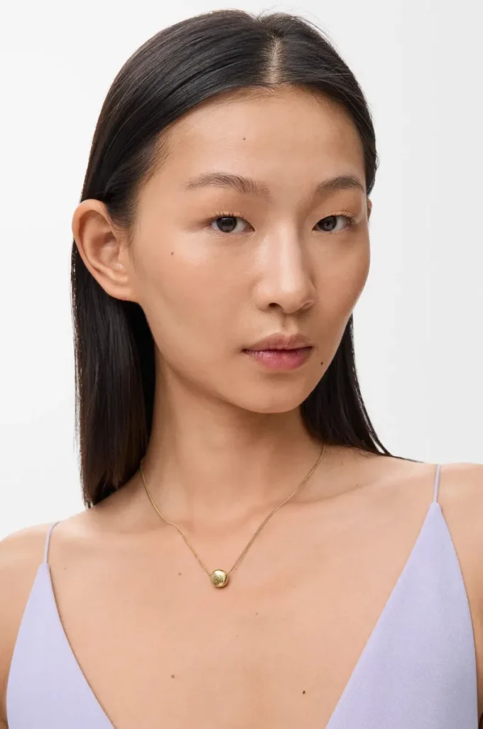 Pebble necklace in sterling silver Gold Pebble necklace in sterling silver Gold