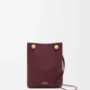 Pebble pouch in smooth calfskin Dark Burgundy