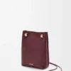 Pebble pouch in smooth calfskin Dark Burgundy
