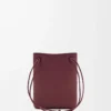 Pebble pouch in smooth calfskin Dark Burgundy