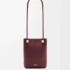 Pebble pouch in smooth calfskin Dark Burgundy