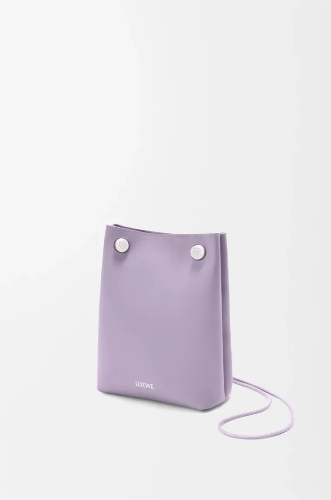 Pebble pouch in smooth calfskin Dirty Mauve