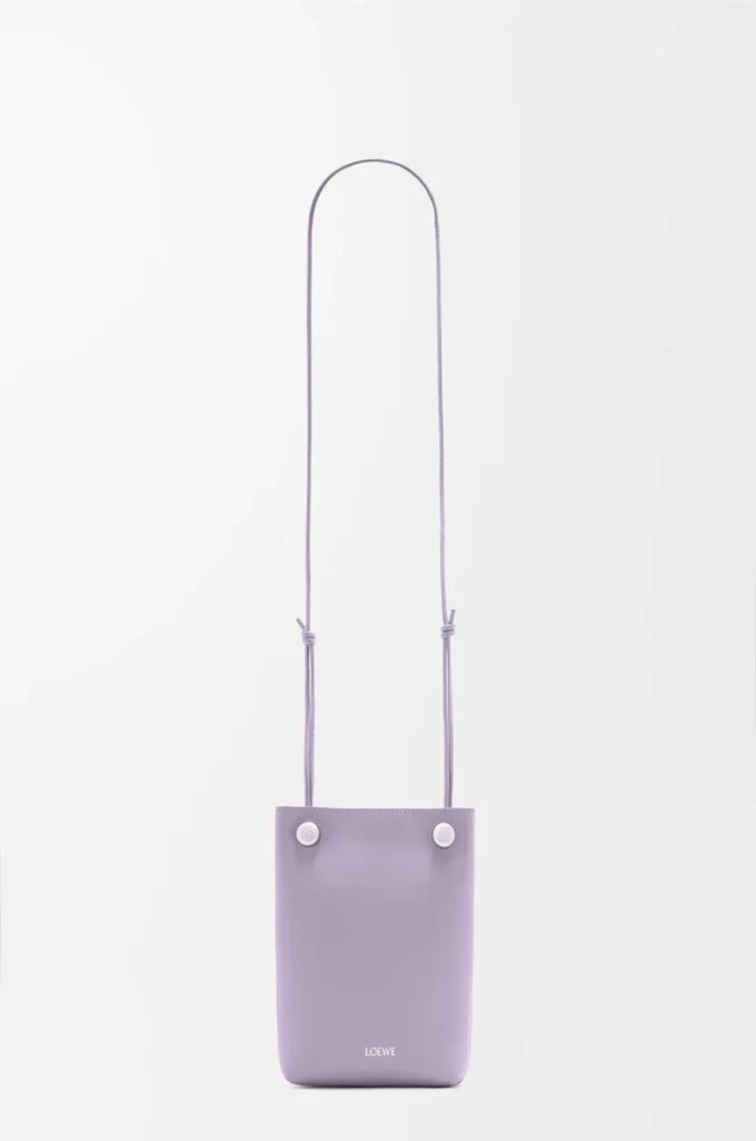 Pebble pouch in smooth calfskin Dirty Mauve