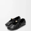 Pebble Soft ballerina in nappa lambskin Black
