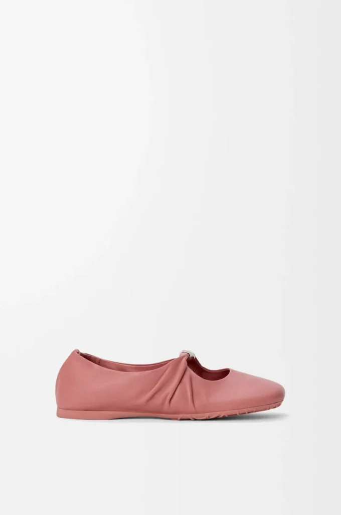 Pebble Soft ballerina in nappa lambskin Blush
