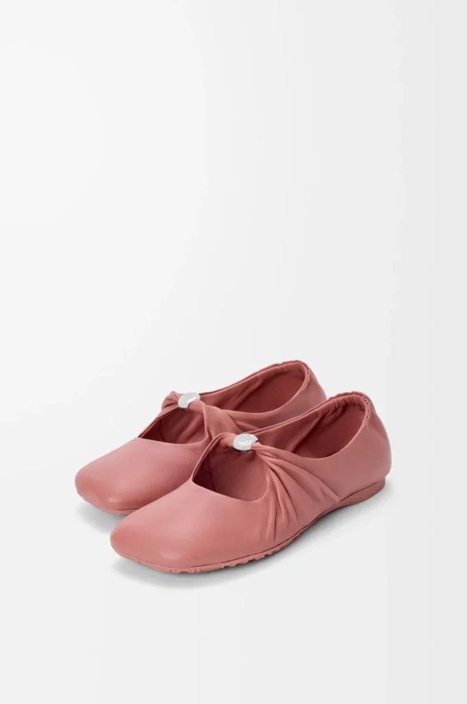 Pebble Soft ballerina in nappa lambskin Blush